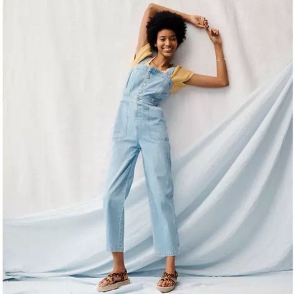 Madewell Pants - madewell denim stitched-strap jumpsuit in gillam wash